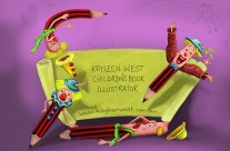 Children’s Illustration: Clown Pencils